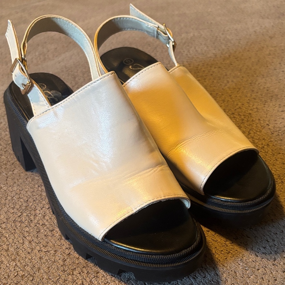 Forever Link Cream Platform Sandals